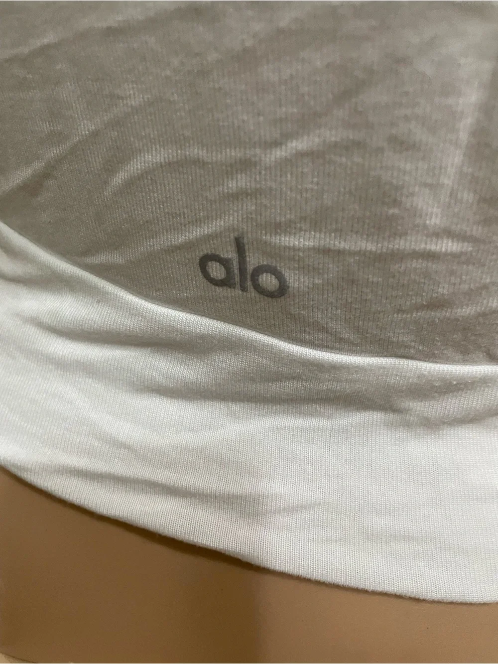 ALO Yoga White Twist-Front Long Sleeve Top
